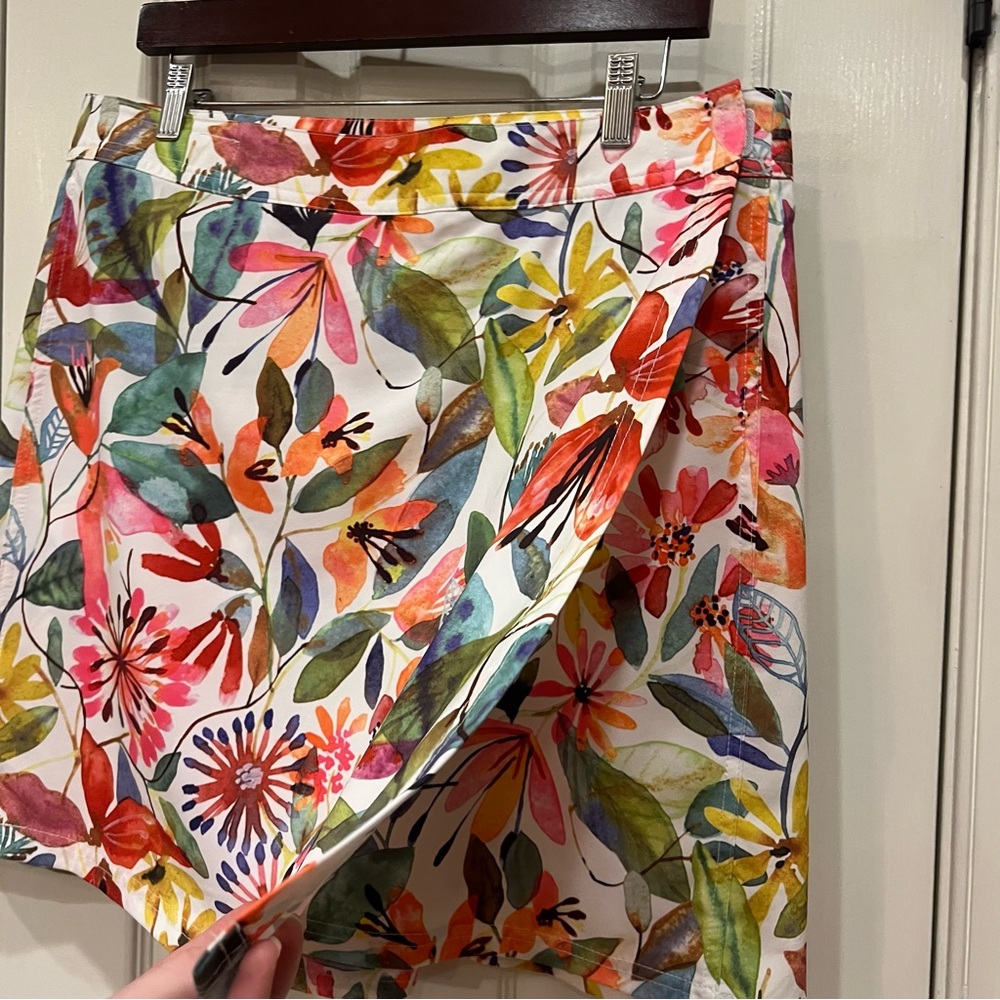 Rip Skirt Ripskirt Hawaii Wildflower Floral Wrap Skirt Length 2 Little Leg Large - Picture 2 of 6